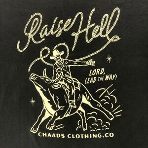 CHAADS Clothing Raise Hell Bull Rider Graphic T-Shirt Mens XL‎
